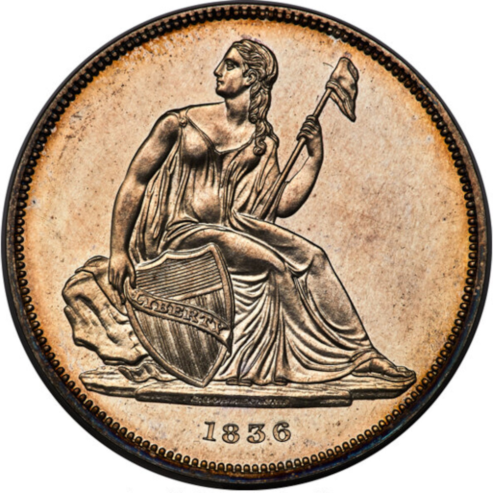 1836-$1-Gobrecht-Dollar-Original-Judd-60-Die-State-B-Die-Alignment-I